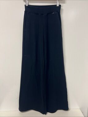 AG Los Angeles Black Straight Wide Leg Sweatpants Extra Small Pull On